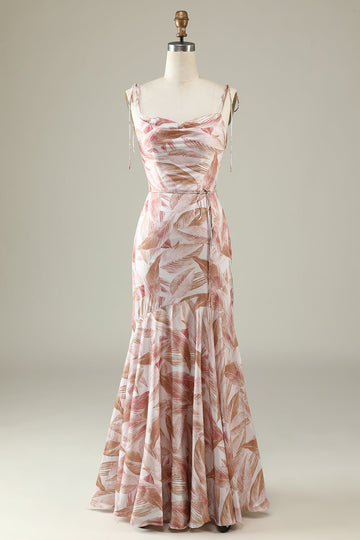 Blush Floral Boho Mermaid brudepike kjole